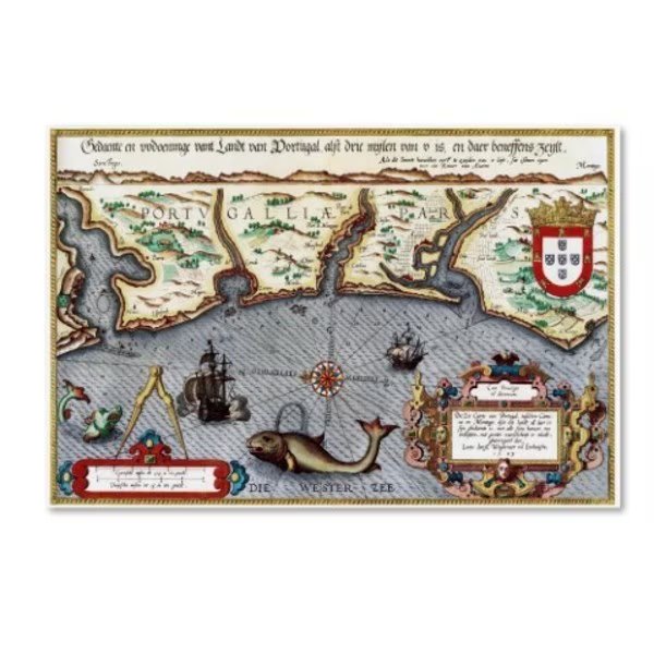 Vintage Lavoie '1584 Portugal' Canvas Art, 16x24, Trademark Fine Art, Mfr#: ALI10830-C1624GG